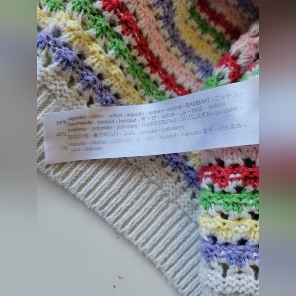 Zara Multicolor Knit Cardigan Size M - Picture 9 of 11